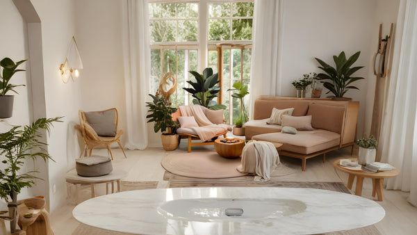 a peaceful meditation nook at home with items that bring you calm.