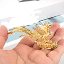 Gold Phoenix Statue Incense Stick Holder Home Decor Accessories Mini Portable Incense Burner