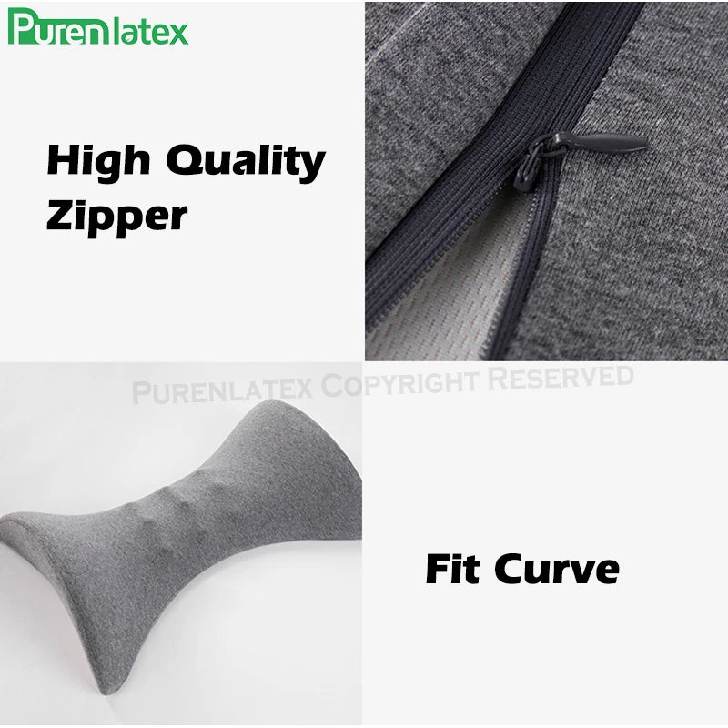 PurenLatex Memory Foam Orthopedic Pillow – Waist & Back Support Cushion for Pregnant Women
