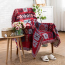 Tribal Aztec Cotton Picnic Blanket With Tassels – Boho Outdoor Rug & Sofa Throw