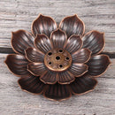 Aluminium Alloy Lotus Incense Burner – Stick Holder Plate for Buddhism, Yoga & Home Decor