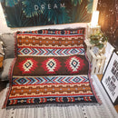 Tribal Aztec Cotton Picnic Blanket With Tassels – Boho Outdoor Rug & Sofa Throw