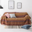 Tribal Aztec Cotton Picnic Blanket With Tassels – Boho Outdoor Rug & Sofa Throw