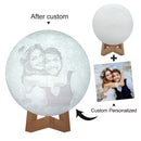 3D Printing Moon Lamp – Custom Personalized Photo & Text Night Light, USB Rechargeable Lunar Gift