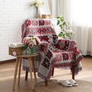 Tribal Aztec Cotton Picnic Blanket With Tassels – Boho Outdoor Rug & Sofa Throw