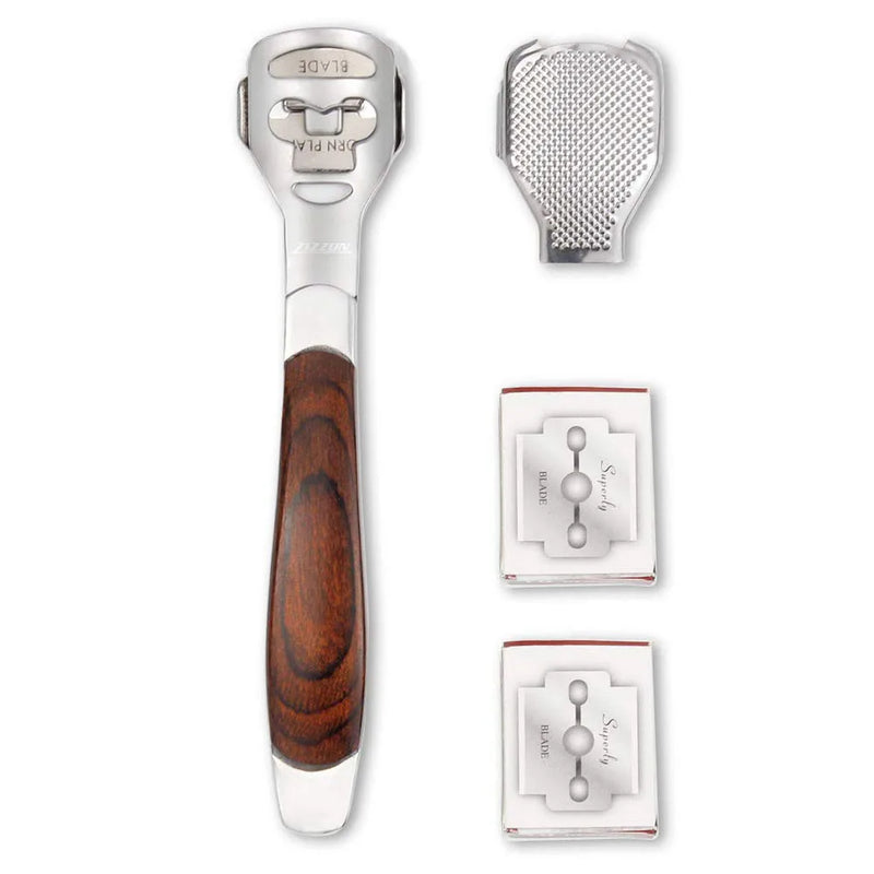 Stainless Steel Foot Callus Shaver with 10 Blades – Heel Hard Skin Remover for Pedicure