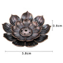Aluminium Alloy Lotus Incense Burner – Stick Holder Plate for Buddhism, Yoga & Home Decor
