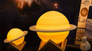 3D Print Saturn Night Lamp 16 Colors Remote Touch Control Bedside Lamp Bedroom Moon Light