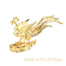 Gold Phoenix Statue Incense Stick Holder Home Decor Accessories Mini Portable Incense Burner