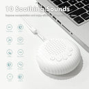 Portable White Noise Sound Machine for Baby Sleep, 10 Soothing Sounds, Rechargeable, USB-Powered