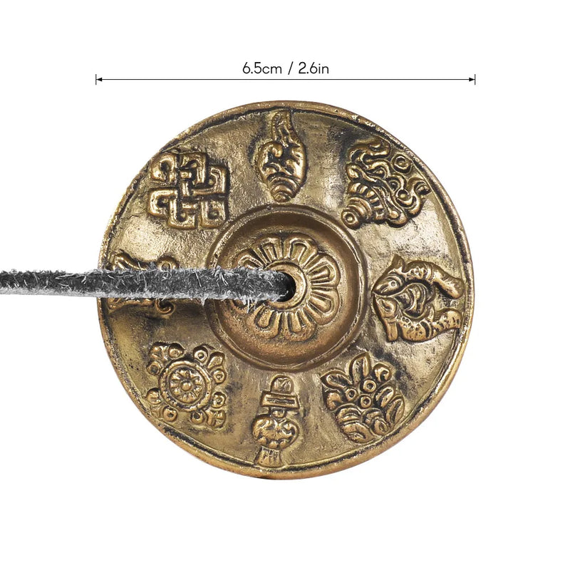 Handcrafted Tibetan Tingsha Cymbal Bell With 8 Auspicious Symbols – 6.5cm