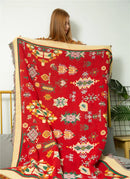 Tribal Aztec Cotton Picnic Blanket With Tassels – Boho Outdoor Rug & Sofa Throw