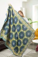 Tribal Aztec Cotton Picnic Blanket With Tassels – Boho Outdoor Rug & Sofa Throw