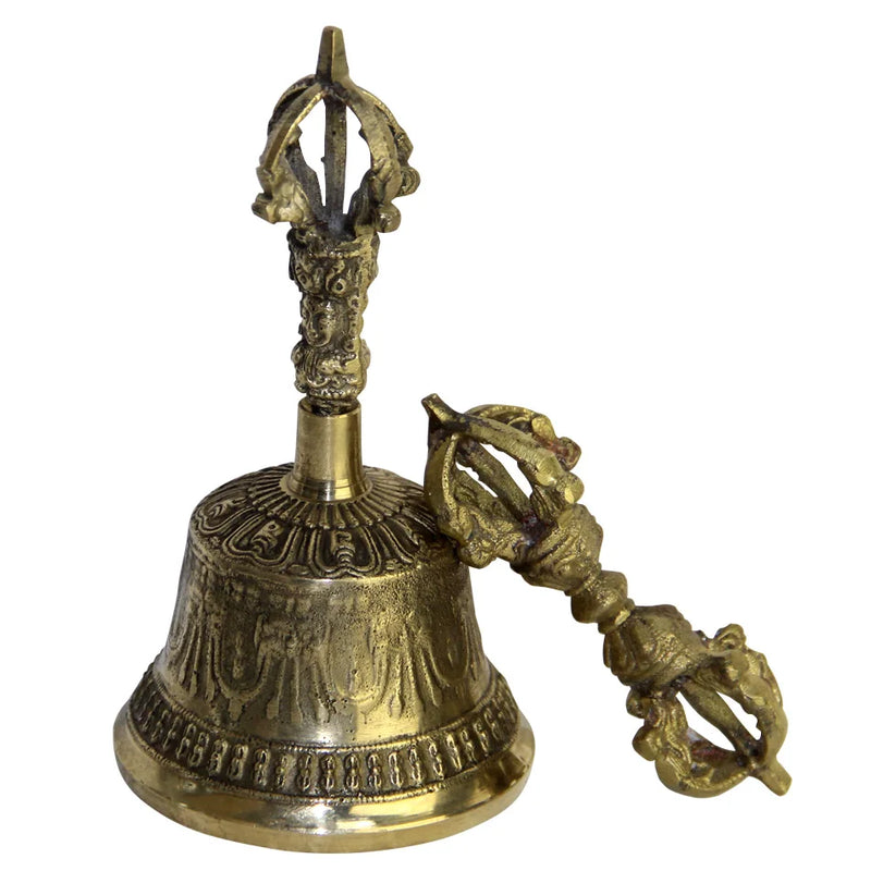 Brass Nepali Meditation Bell With Rich Sound – Ideal For Puja, Prayer & Home Decor