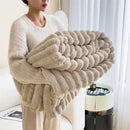 This blanket is lightweight yet cozy, featuring anti-pilling properties for long-lasting use.