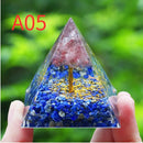 Orgone Pyramid Energy Generator With Amethyst And Peridot For Chakra Healing Meditation Room Decor