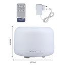 500ml essential oil diffuser with ultrasonic humidifier, timer function and colourful LED lighting