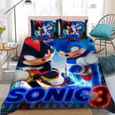 Sonic the Hedgehog cartoon duvet cover and pillowcase bedding set for kids bedroom décor