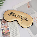 Embroidered Silk Sleep Mask – Adjustable Blackout Eye Cover for Travel and Sleep