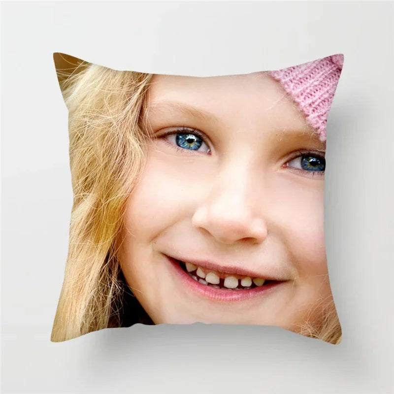 Custom Photo Cushion Cover – Personalized Throw Pillow for Home, Pets, or Weddings