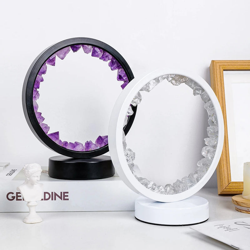LED Crystal Lamp – Natural Amethyst Healing Stone for Home & Room Decoration