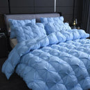 Luxury White Goose Down Comforter – Thick Winter Duvet With 3D Pinch Pleat Design