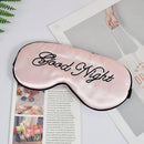 Embroidered Silk Sleep Mask – Adjustable Blackout Eye Cover for Travel and Sleep