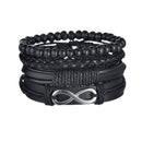 Braided Leather Wrap Bracelet for Men – Vintage Beaded Tribal Wristband with Charms