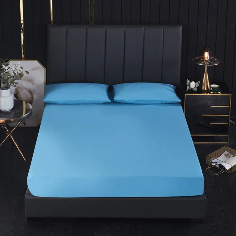 Waterproof Fitted Bed Sheet – Soft, Adjustable Mattress Cover with Elastic Band