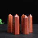 Natural Stone Crystal Point Wand – Rose Quartz, Amethyst, Obsidian & More – Reiki Healing & Home Décor