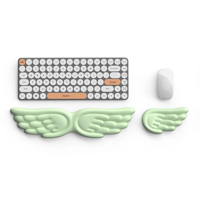 Cloud Keyboard & Mouse Pad with Wrist Rest – Ergonomic Memory Foam Support for Office & Gaming