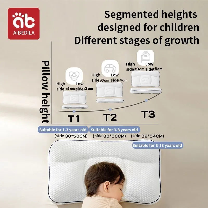 AIBEDILA Baby Pillow | Orthopedic Neck Support Travel Pillow for Kids 1-3 Years
