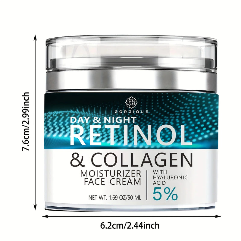 Gorgique Retinol Face Moisturizer Cream – Anti-Aging Hydration for Day & Night Use