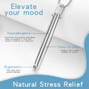 Stainless steel mindful breathing necklace – anxiety relief and meditation tool