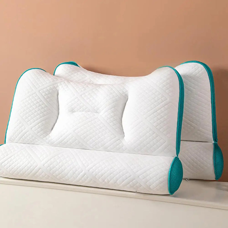 Ergonomic memory foam neck support pillow for side, back and stomach sleepers