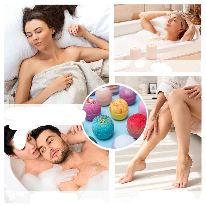 Aromatherapy Bubble Bath Bomb – Stress Relief, Exfoliating, and Moisturizing Salt Ball for SPA