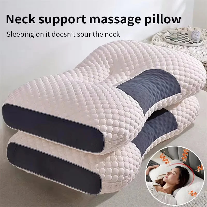 Spa Massage Pillow Washable Non-Collapse Cervical Support Pillow Core Home Pin Gift Pillow