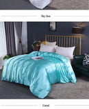 LUXURY SATIN DUVET COVER HIGH DENSITY FABRIC WITH SILKY RAYON FEEL FOR HOME  HOTEL USE FEI ZHI TIAN
