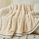 Luxurious Large 3D Cloud Fleece Blanket – Soft, Stylish Jacquard Throw for All Seasons for Sofa