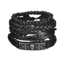 Braided Leather Wrap Bracelet for Men – Vintage Beaded Tribal Wristband with Charms