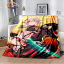 Genshin Impact Flannel Blanket Featuring Tartaglia Zhongli Xiao Kazuha Hutiao Characters