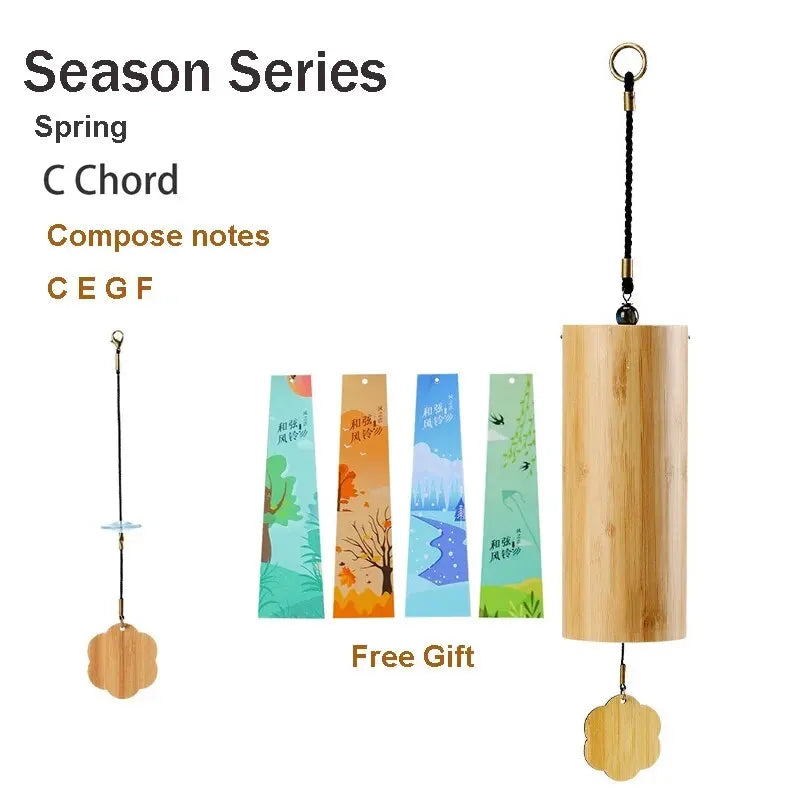 Windbell Bamboo Wind Chime With 8 Tone Rods For Meditation & Garden Decor