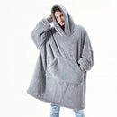 Oversized Fleece Blanket Hoodie – Thick Double-Faced Wearable Blanket