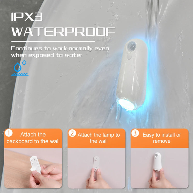 Toilet Night Light With Motion Sensor – RGB 7-Color Changing LED Bowl Light