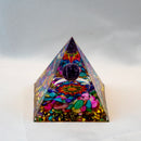 Natural Crystal Energy Pyramid – Peridot & Amethyst Reiki Healing Chakra Decor