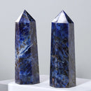 Natural Stone Crystal Point Wand – Rose Quartz, Amethyst, Obsidian & More – Reiki Healing & Home Décor