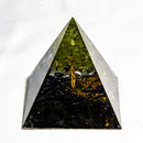 Natural Crystal Energy Pyramid – Peridot & Amethyst Reiki Healing Chakra Decor