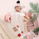 Animal Wearable Hooded Blanket Cloak – Soft Coral Fleece Cosplay Shawl