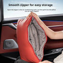 Multifunctional Car Blanket Pillow – Leather Cushion Quilt for Travel and Interior Comfort