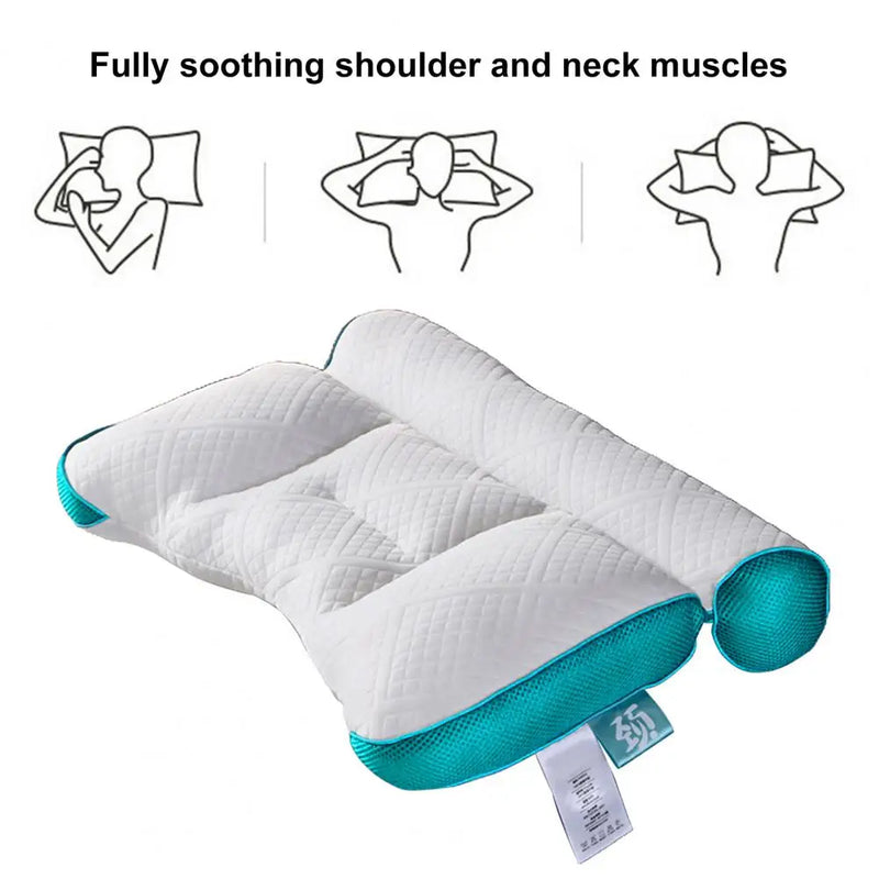 Ergonomic memory foam neck support pillow for side, back and stomach sleepers